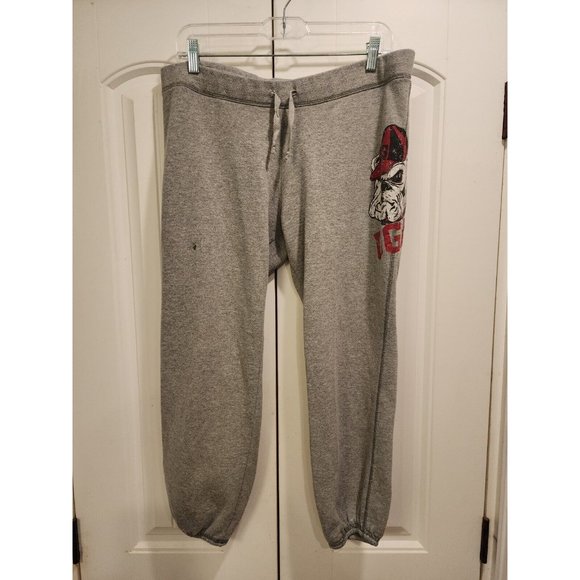 VINTAGE UGA  GEORGIA BULLDOGS SWEATPANTS SZ XLG DRAW STRING ELASTIC ANKLE - Picture 2 of 9